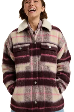 Abrigo a cuadros estilo camisa