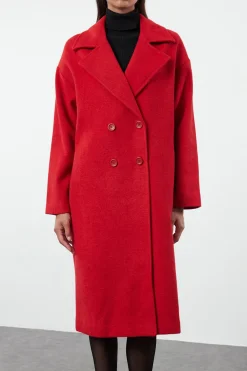 Abrigo largo oversize de lana