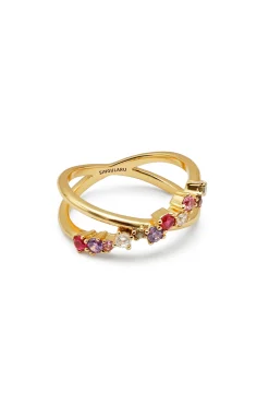 Anillo Estelar Cross Ba&ntilde;o oro