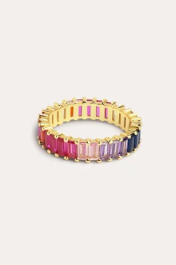 Anillo Sia Berries Plata Ba&ntilde;o Oro
