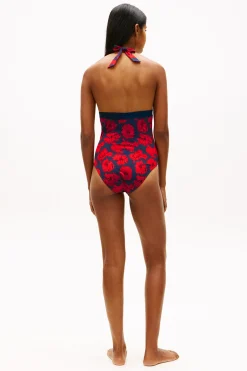 Ba&ntilde;ador halter estampado floral