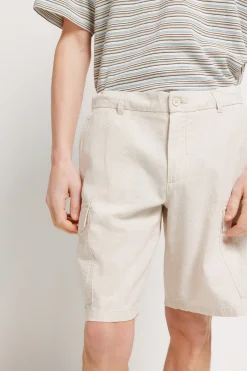 Bermuda lino carto comfort fit