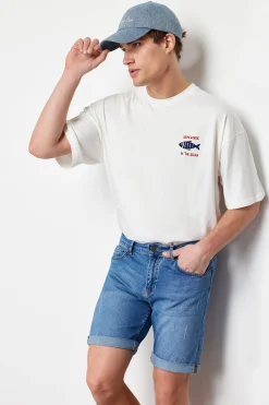 Bermudas vaqueras ajustadas