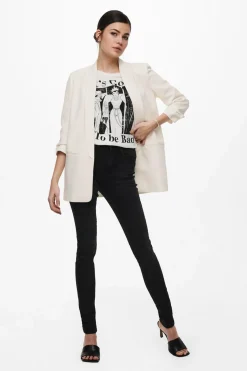 Blazer abierta manga remangada