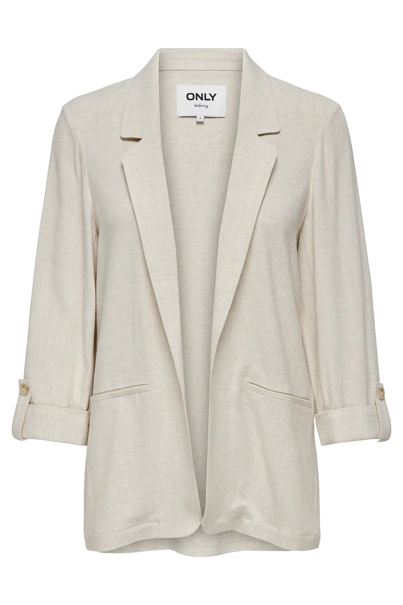 Blazer de manga 3/4 remangada