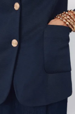 Blazer de punto piqu&eacute;