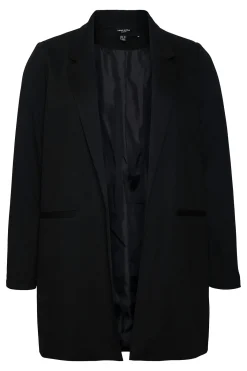 Blazer manga larga con bolsillos talla grande