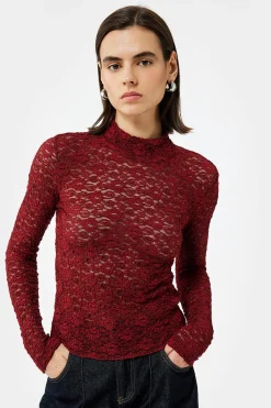 Blusa de encaje texturizada