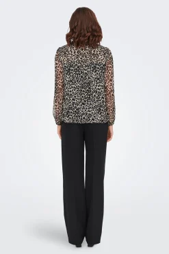 Blusa de gasa estampada