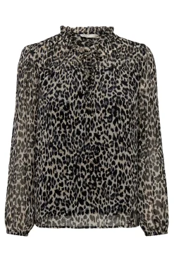 Blusa de gasa estampada