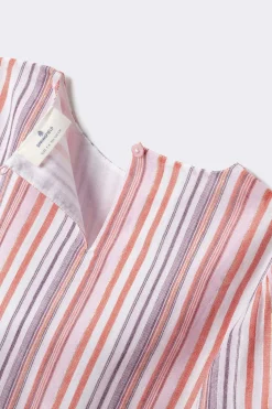 Blusa manga corta rayas lurex ni&ntilde;a