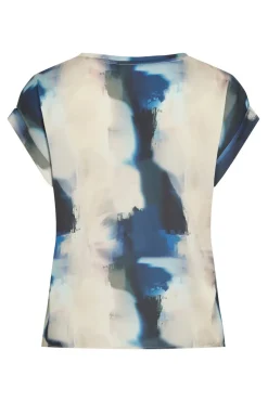 Blusa manga corta satinada