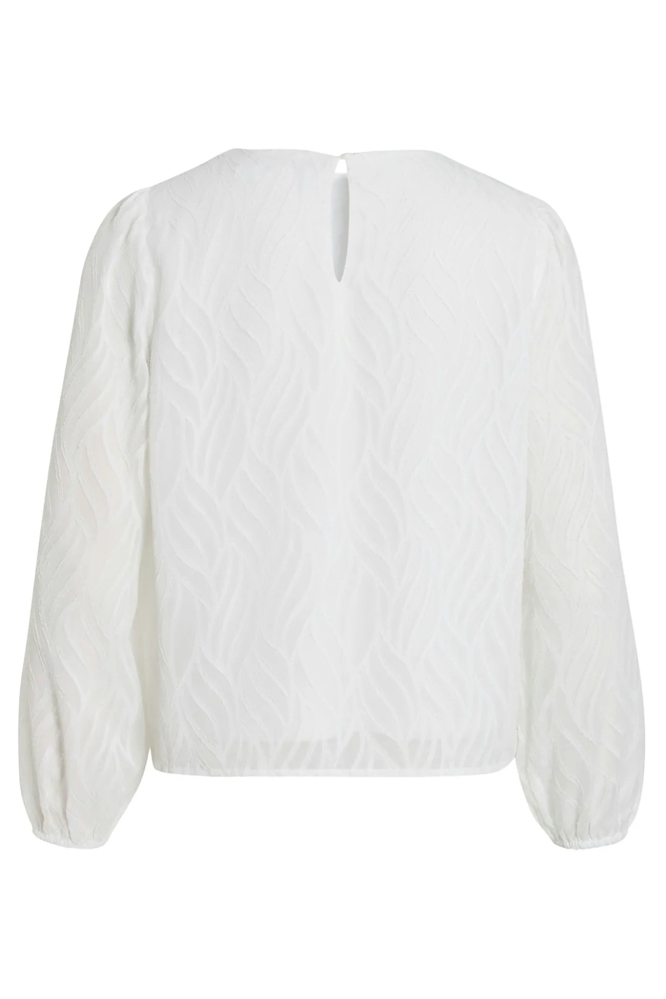Blusa manga larga con cuello redondo