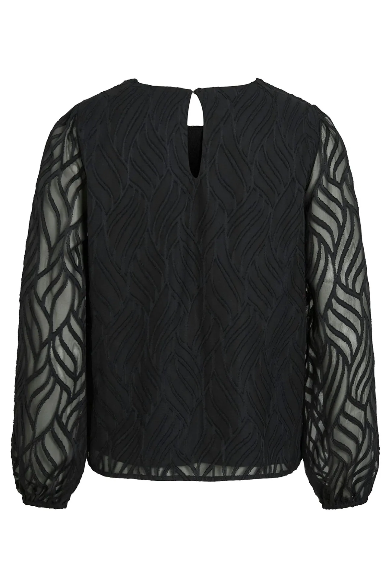Blusa manga larga con cuello redondo