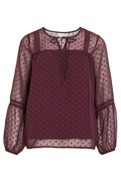 Blusa manga larga plumeti