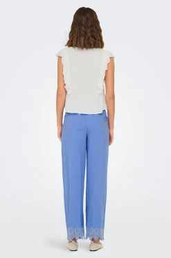 Blusa regular fit de lino