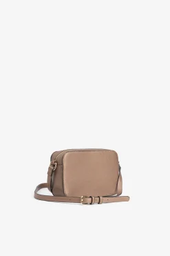 Bolso bandolera efecto piel metalizada