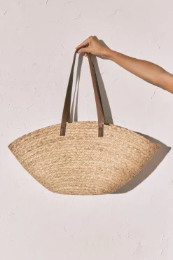 Bolso capazo rafia natural