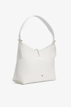 Bolso de hombro con textura de trama