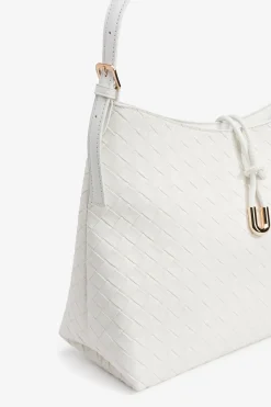 Bolso de hombro con textura de trama