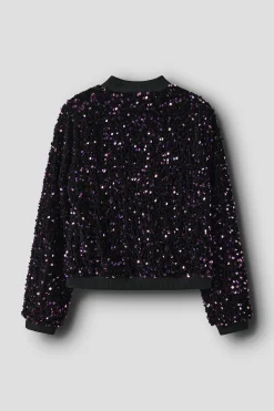 Bomber de lentejuelas y terciopelo de ni&ntilde;a
