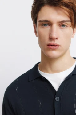 C&aacute;rdigan botones cuello polo