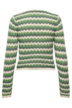 C&aacute;rdigan de crochet troquelado