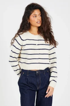 Cárdigan de punto a rayas
