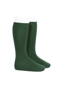 Calcetines altos b&aacute;sicos punto liso