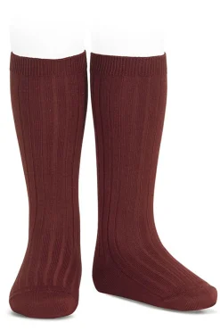 Calcetines altos básicos canalé