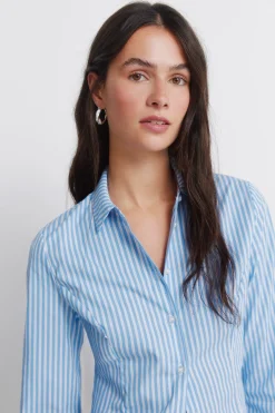 Camisa algod&oacute;n entallada
