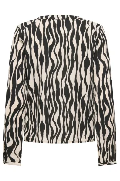 Camisa animal print manga larga