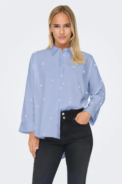 Camisa bajo asimétrico manga larga