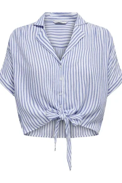 Camisa crop manga corta