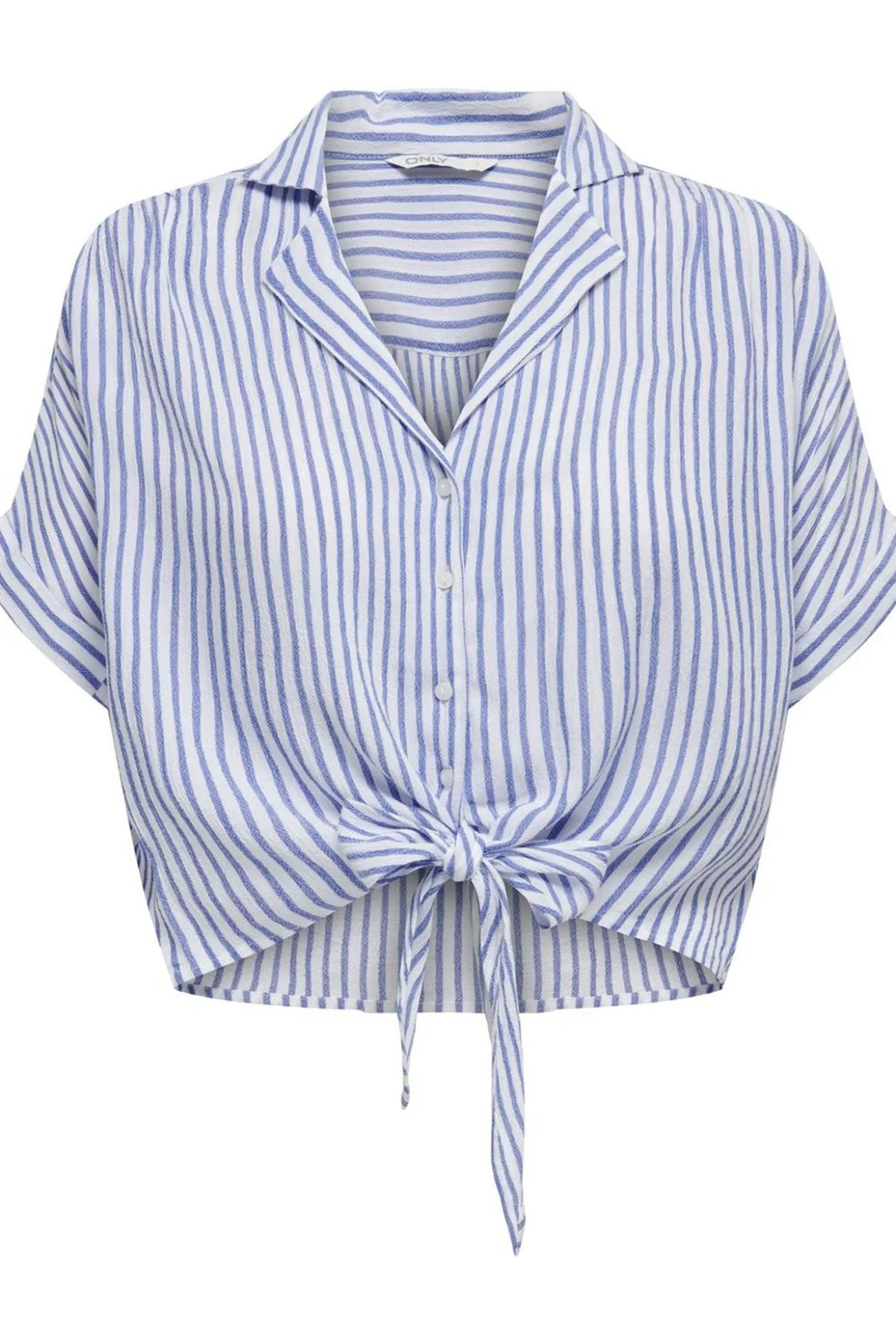 Camisa crop manga corta