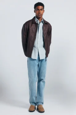 Camisa cuadros algod&oacute;n slub