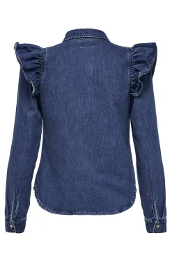 Camisa denim con volante