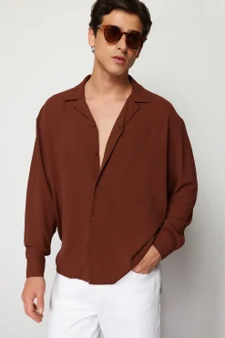 Camisa fluída manga larga