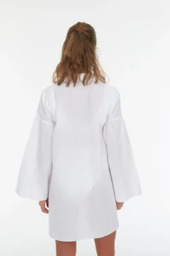 Camisa larga playera con rayas