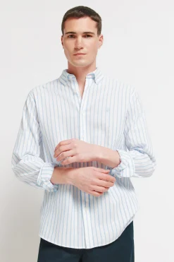 Camisa lino rayas