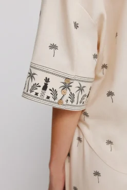 Camisa manga corta estampada oversize
