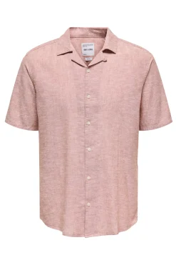 Camisa manga corta lino