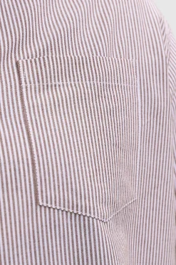 Camisa Oxford estampada manga larga