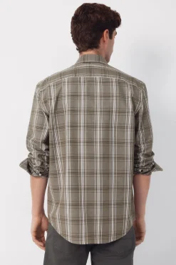 Camisa popel&iacute;n cuadros
