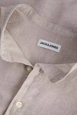 Camisa popel&iacute;n cuello mao