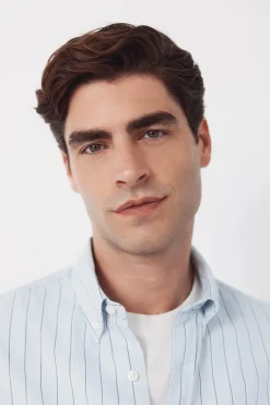 Camisa popel&iacute;n rayas