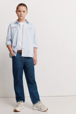 Camisa popelin rayas ni&ntilde;o