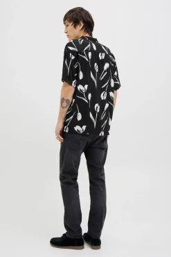 Camisa relaxed fit manga corta
