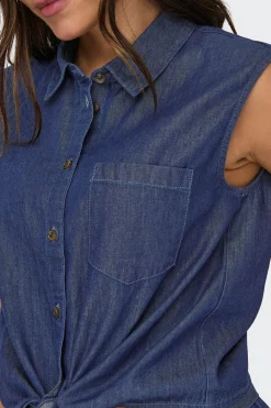 Camisa sin mangas nudo
