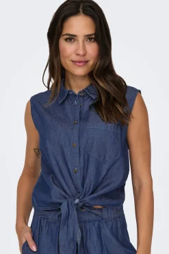 Camisa sin mangas nudo